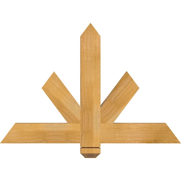 Ekena Millwork Kennewick Rough Sawn Timber Gable Bracket, Western Red Cedar, 36"W x 24"H x 2"D x 4"F, 16/12 Pitch GBW036X24X0204KEN00RWR - main